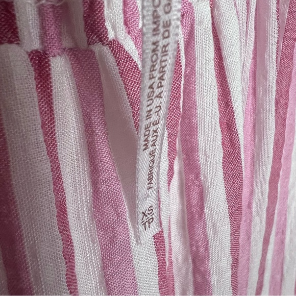 Free People Pink Stripe Tiered Short Sleeve Maxi Dress Size XS - Picture 12 of 15
